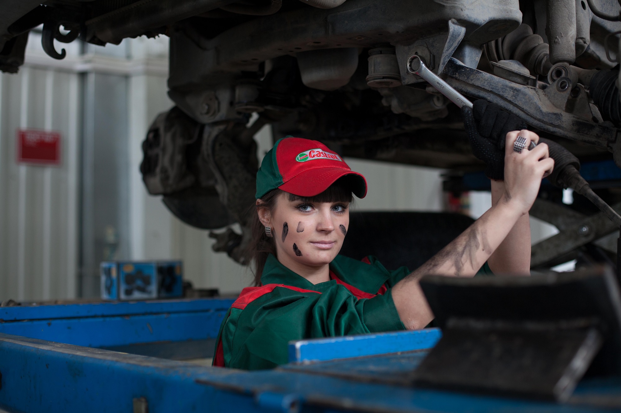 Working on car Engine